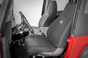 Jeep Wrangler Seat Covers - Front and Rear - Rough Country - Neoprene - '87-'90